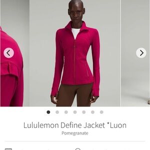 Lululemon Define Jacket *Luon Pomegranate